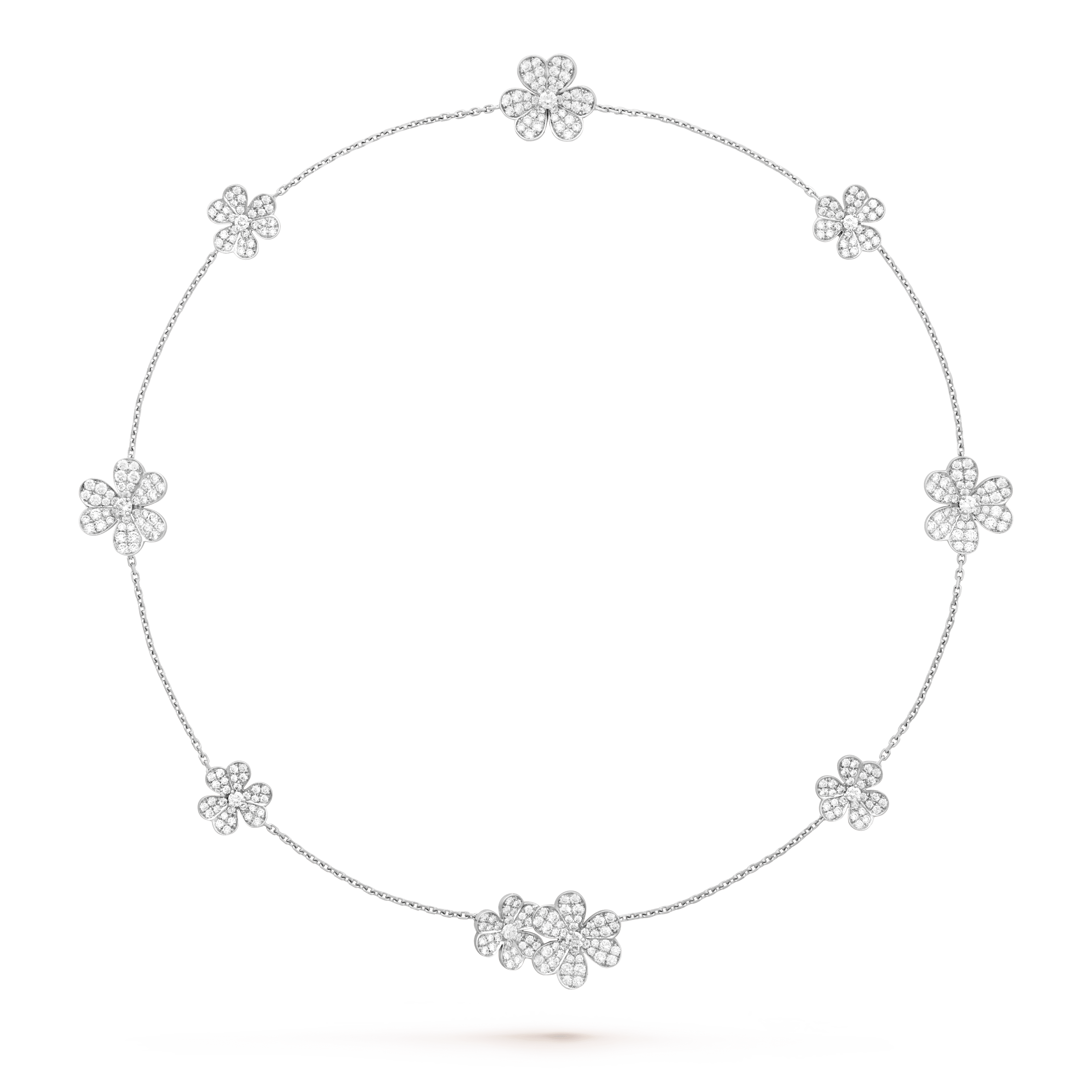 [Topon]FRIVOLE SILVER 9 FLOWERS NECKLACE