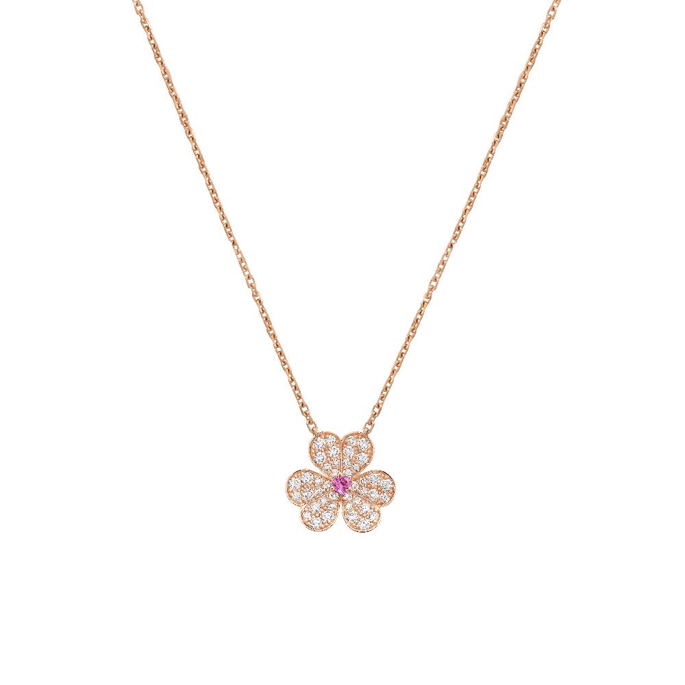 [Topon]FRIVOLE ROSE GOLD FLOWER DIAMOND NECKLACE