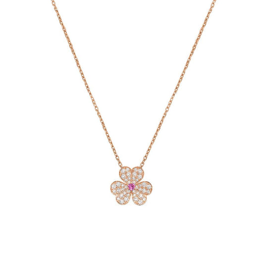 [Topon]FRIVOLE ROSE GOLD FLOWER DIAMOND NECKLACE