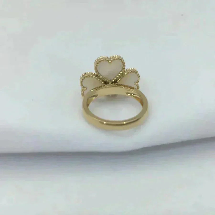 [BIJOUX]SWEET CLOVER WHITE MOP RING