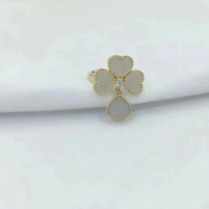 [BIJOUX]SWEET CLOVER WHITE MOP RING