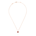 [BIJOUX]SWEET CLOVER CARNELIAN HEART NECKLACE