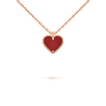 [Topon]SWEET CLOVER CARNELIAN HEART NECKLACE