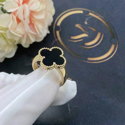 [BIJOUX]CLOVER ONYX RING