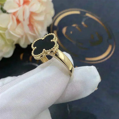 [BIJOUX]CLOVER ONYX RING