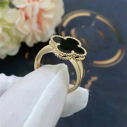 [BIJOUX]CLOVER ONYX RING