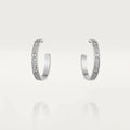 [BIJOUX]LOVE DIAMOND SILVER HOOP EARRINGS