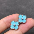 [Topon]CLOVER 1 DIAMOND BLUE SKY SILVER EARRINGS
