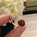 [Topon]PERLEE COULEURS DIAMOND ROSE GOLD BETWEEN THE FINGER RING