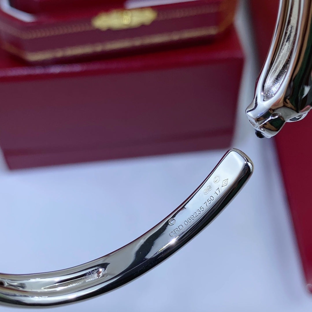 [BIJOUX]PANTHERE SILVER OPEN BRACELET