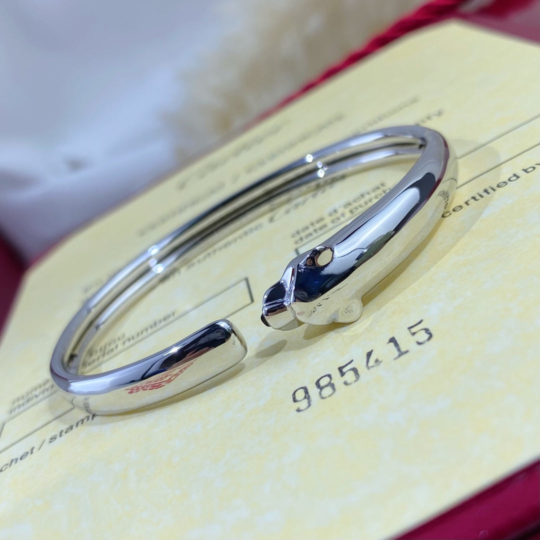 [BIJOUX]PANTHERE SILVER OPEN BRACELET