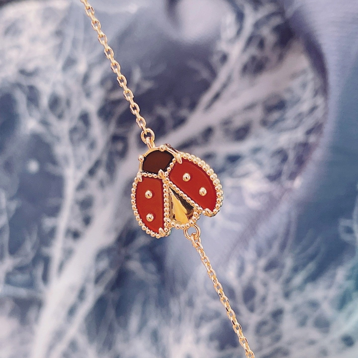 [BIJOUX]LUCKY SPRING 1 MOTIF PINK GOLD BRACELET