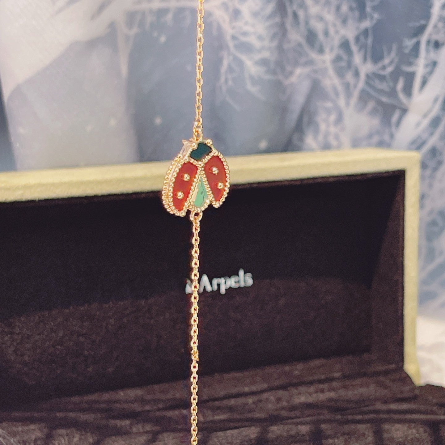 [BIJOUX]LUCKY SPRING 1 MOTIF PINK GOLD BRACELET