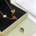 [Topon]LUCKY SPRING 4 MOTIFS ROSE GOLD NECKLACE