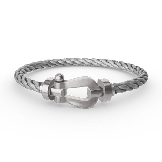 [BIJOUX]BRACELET FORCE FER A CHEVAL LARGE SANS DIAMANT ARGENT