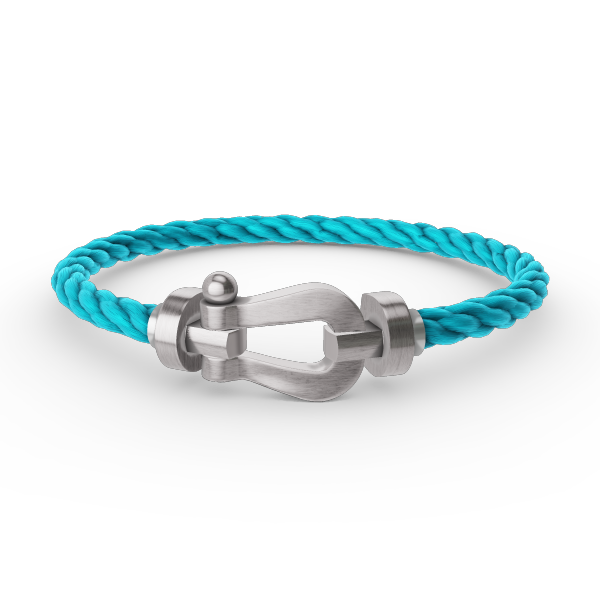 [BIJOUX]BRACELET FORCE FER A CHEVAL LARGE SANS DIAMANT ARGENT