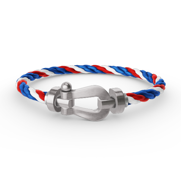 [BIJOUX]BRACELET FORCE FER A CHEVAL LARGE SANS DIAMANT ARGENT