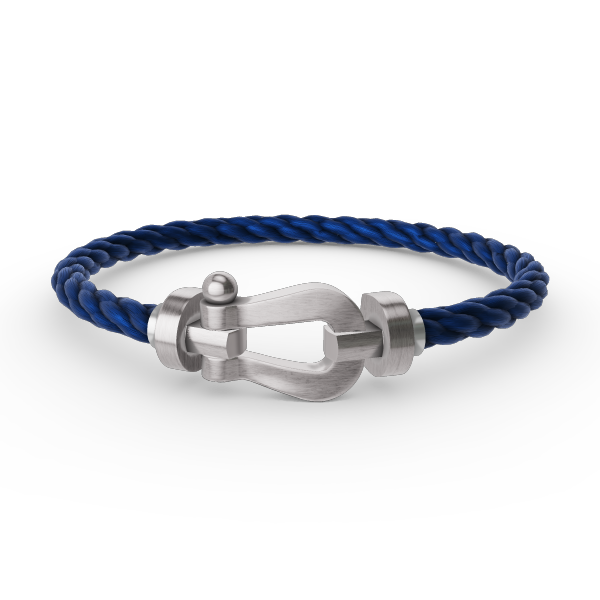 [BIJOUX]BRACELET FORCE FER A CHEVAL LARGE SANS DIAMANT ARGENT