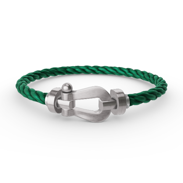 [BIJOUX]BRACELET FORCE FER A CHEVAL LARGE SANS DIAMANT ARGENT