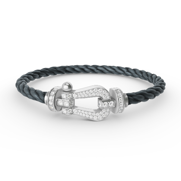 [BIJOUX]BRACELET FORCE GRAND FER À CHEVAL EN ARGENT COMPLET DIAMANT