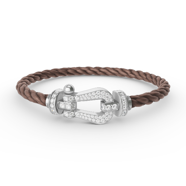 [BIJOUX]BRACELET FORCE GRAND FER À CHEVAL EN ARGENT COMPLET DIAMANT