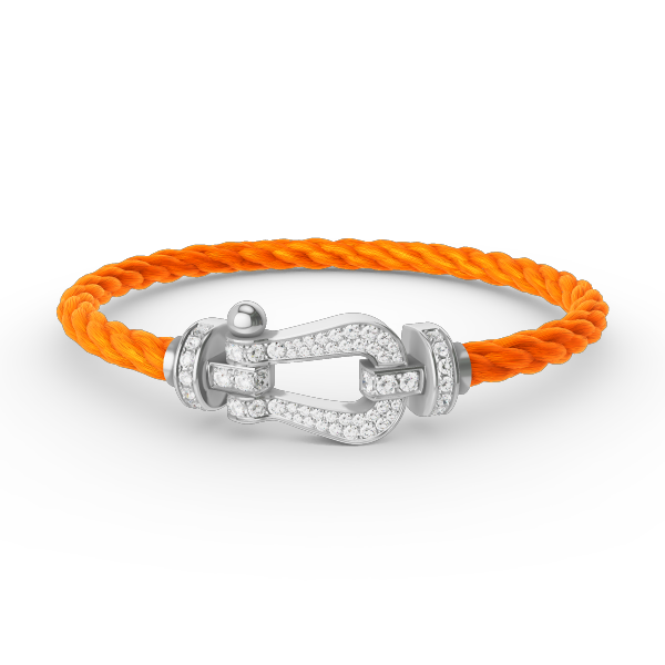 [BIJOUX]BRACELET FORCE GRAND FER À CHEVAL EN ARGENT COMPLET DIAMANT