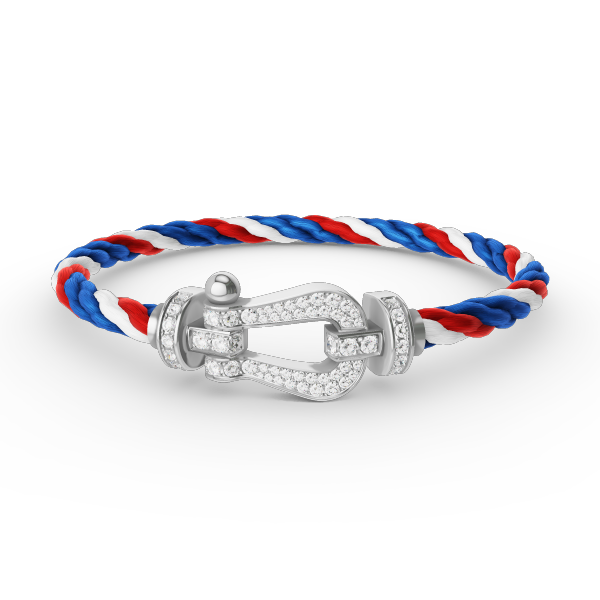 [BIJOUX]BRACELET FORCE GRAND FER À CHEVAL EN ARGENT COMPLET DIAMANT