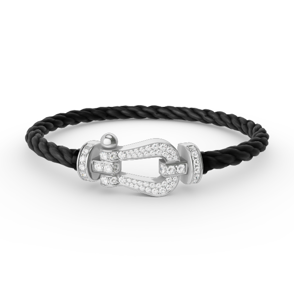 [BIJOUX]BRACELET FORCE GRAND FER À CHEVAL EN ARGENT COMPLET DIAMANT