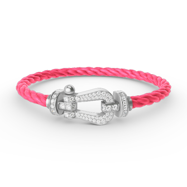 [BIJOUX]BRACELET FORCE GRAND FER À CHEVAL EN ARGENT COMPLET DIAMANT