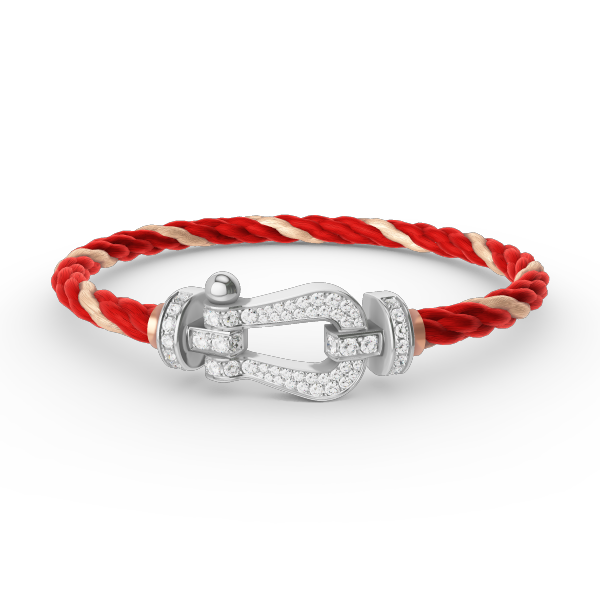 [BIJOUX]BRACELET FORCE GRAND FER À CHEVAL EN ARGENT COMPLET DIAMANT