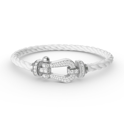 [BIJOUX]BRACELET FORCE GRAND FER À CHEVAL EN ARGENT COMPLET DIAMANT