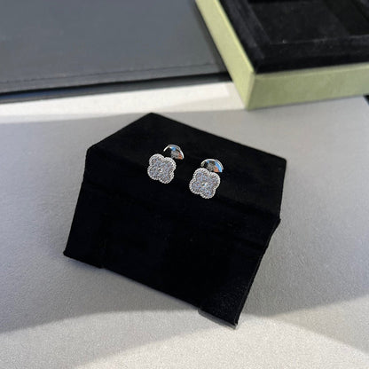 [BIJOUX]CLOVER MINI DIAMOND STUD EARRINGS
